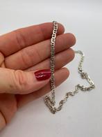 Z849 Prachtige zilveren schakelketting 51 cm, Ophalen of Verzenden, Zilver, Ketting