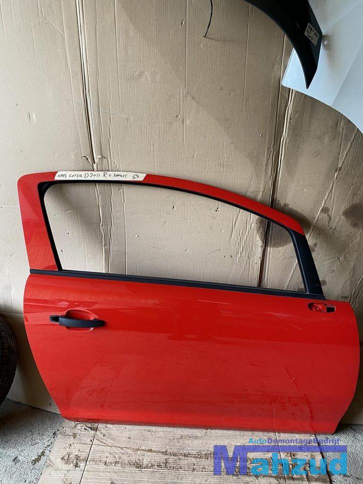 OPEL CORSA D ROOD Z547 Rechter rechts deur portier, Auto-onderdelen, Carrosserie en Plaatwerk, Deur, Opel, Gebruikt, Ophalen of Verzenden