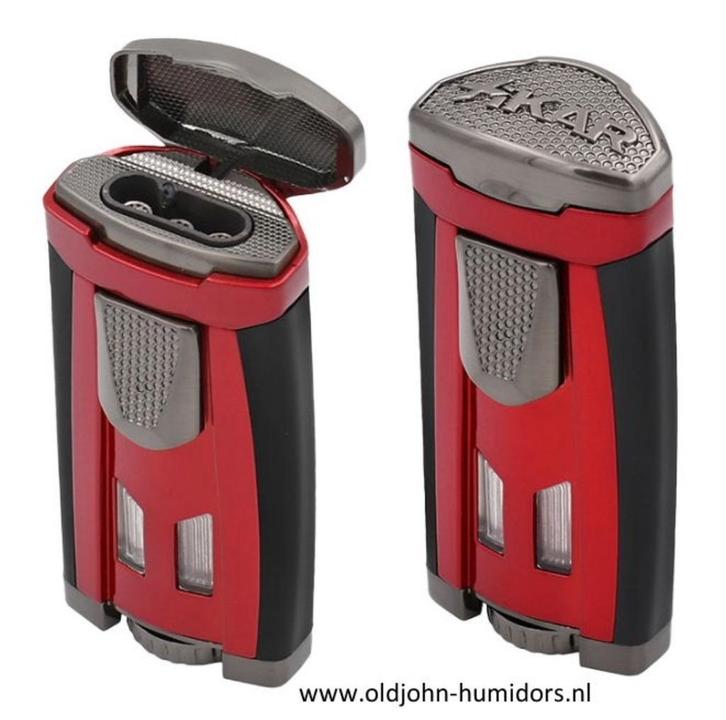 XIKAR SIGAARAANSTEKER HP3 TRIPLE JETFLAME -DAYTONA RED sas53, Verzamelen, Rookartikelen, Aanstekers en Luciferdoosjes, Nieuw, Aansteker