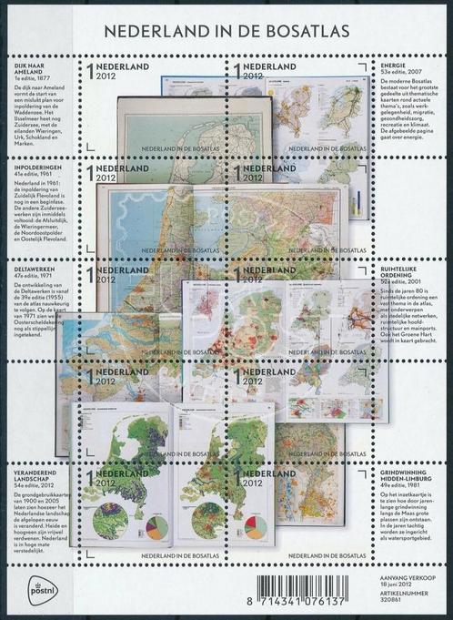 2012 Vel Nederland in de Bosatlas Postfris., Postzegels en Munten, Postzegels | Nederland, Postfris, Verzenden