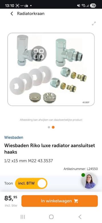 Wiesbaden Luxe Radiator Aansluitset Chroom Haaks beschikbaar voor biedingen