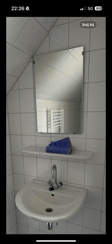 Moet weg !!! Badkamer Wasbak Compleet, Doe-het-zelf en Verbouw, Sanitair, Gebruikt, Wastafel, Chroom, Ophalen of Verzenden