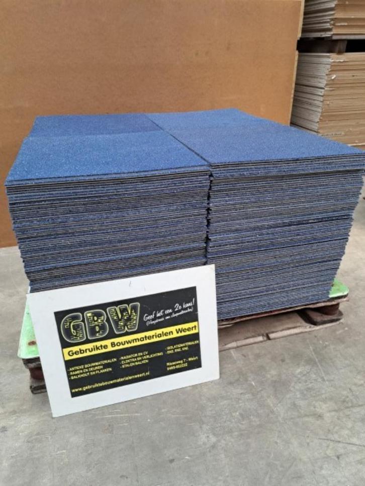 tapijttegels gebruikt blauw 50x50 cm, tapijt tegel., Huis en Inrichting, Stoffering | Tapijten en Kleden, Gebruikt, 50 tot 100 cm