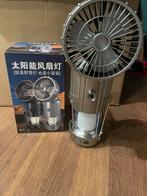Lamp met ventilator, met oplader&solar, Ophalen of Verzenden, Nieuw, Zonne-energie