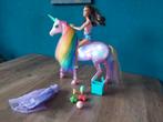 Dreamtopia paard van barbie met barbie en spulletjes, Ophalen, Gebruikt