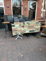 Terras Tafels & Stoelen - Complete Set!, Gebruikt, Metaal, Vier personen, Rechthoekig