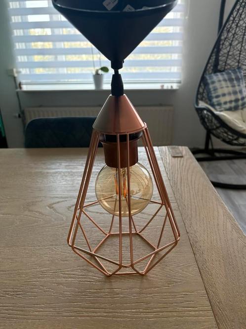 Hanglamp incl ophangsysteem en lichtbron, Huis en Inrichting, Lampen | Hanglampen, Zo goed als nieuw, 75 cm of meer, Metaal, Ophalen of Verzenden