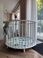 Bopita ronde witte box incl. Passende boxkleden, Kinderen en Baby's, Boxen, Ophalen, Zo goed als nieuw, Rond, In hoogte verstelbaar