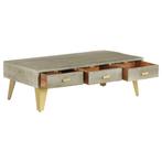 NIEUWE Salontafel vintage stijl 110x60x35 cm massief mangoho, Venlo, 100 tot 150 cm, Vintage, Nieuw