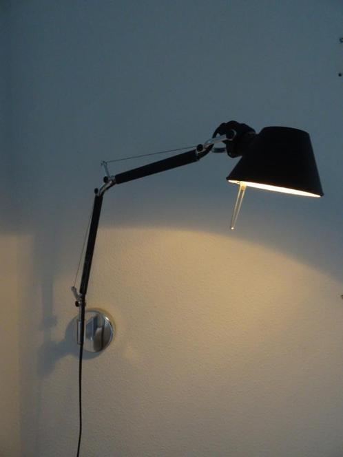 wandlamp artemide tolomeo micro zwart, Huis en Inrichting, Lampen | Wandlampen, Zo goed als nieuw, Metaal, Ophalen of Verzenden