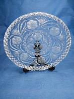 Grote, geslepen glazen schaal, Ophalen of Verzenden