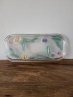 Rechthoekige (cake) schaal met bloemmotief, Antiek en Kunst, Ophalen of Verzenden