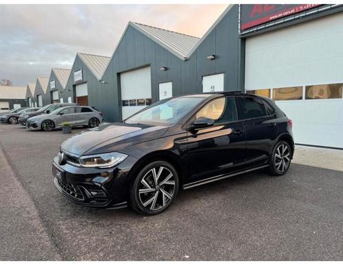 Volkswagen Polo 1.0 TSI 110pk Dsg-7 2021 Zwart 3x-Rline Pano, Auto's, Volkswagen, Bedrijf, Polo, ABS, Achteruitrijcamera, Airbags