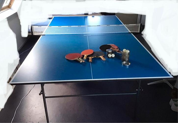 Kettler Tafeltennistafel Inklapbaar + Accessoires, Sport en Fitness, Tafeltennis, Zo goed als nieuw, Tafel Indoor, Inklapbaar