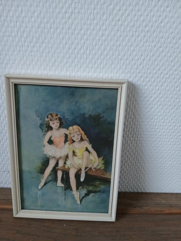 Ballerina's, Ophalen of Verzenden, Minder dan 50 cm, Schilderij, Minder dan 50 cm