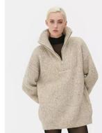 Rita Ora knitted half zip trui Maat l, Kleding | Dames, Truien en Vesten, Verzenden, Beige, Rita ora primark, Maat 42/44 (L)