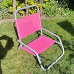 Roze campingstoeltje / strandstoeltje, inklapbaar, Caravans en Kamperen, Kampeermeubelen, Ophalen, Gebruikt, Campingstoel