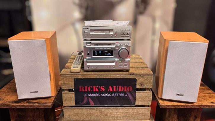 Sony HCD‑MD373 Hifi Set • incl. Speakers + cassettedeck, Audio, Tv en Foto, Stereo-sets, Zo goed als nieuw, Cassettedeck, Cd-speler