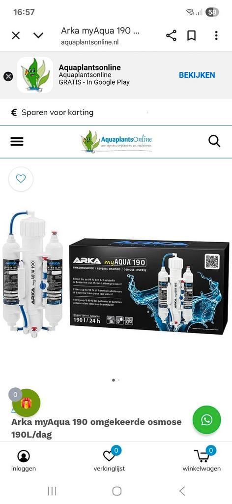 Arka 190 Osmose Apparaat, Dieren en Toebehoren, Vissen | Aquaria en Toebehoren, Ophalen