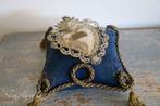 Antiek frans blauw bruidskussen, Antiek en Kunst, Curiosa en Brocante, Ophalen of Verzenden