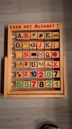 Alfabet rekje met cijfers en afbeeldingen, Kinderen en Baby's, Speelgoed | Houten speelgoed, Ophalen of Verzenden