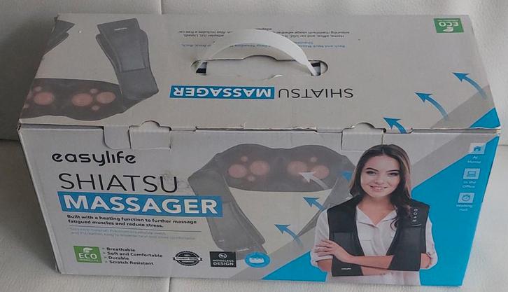 Easylife Shiatsu Massager - gebruikt in doos!, Sport en Fitness, Massageproducten, Nieuw, Massagestoel of Kussen, Ophalen of Verzenden