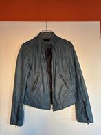 Blauw leer jasje., Ophalen, Gedragen, Maat 36 (S), Blauw