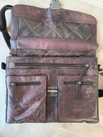 The Chesterfield Leren Schoudertas/Laptoptas Vintage, Bruin, Ophalen of Verzenden, Gebruikt, 30 tot 40 cm