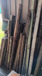 Houten palen ca. 30 stuks, Tuin en Terras, Palen, Balken en Planken, Ophalen, Gebruikt, Palen, Hardhout