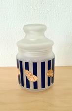 Leuke glazen pot met deksel, 14½ cm hoog en ø8½ cm, Ophalen of Verzenden, Gebruikt