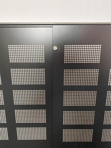 10x Schuifdeurkast Ahrend (akoestisch), nieuw zwart gespoten - afbeelding 6