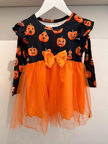 Halloween zwart oranje tutu pompoen jurkje strik new 92 98 beschikbaar voor biedingen