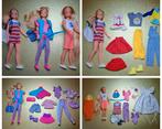 Vintage Mattel Skipper 3x met kleertjes 1980s-1990s, Verzenden, Zo goed als nieuw, Kleertjes