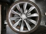 Originele Tesla Model S 21" Turbine Velgen - Set van 4 (Grey, Gebruikt, Velg(en), Personenwagen, Zomerbanden