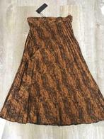 Plissé rok roestbruin maat L nieuw, Bruin, Maat 42/44 (L), Nieuw, Ophalen of Verzenden