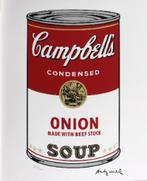 Andy Warhol(1928) Lithografie "Campbells Onion Soup" Ges Gen, Antiek en Kunst, Kunst | Litho's en Zeefdrukken, Ophalen of Verzenden