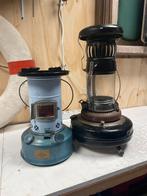 Petroleum stel + petroleumkachel, Antiek en Kunst, Antiek | Lampen, Ophalen