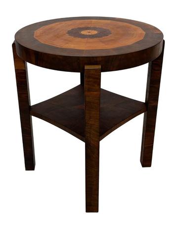 Art Deco Eiken Bijzettafel Ingelegd Blad design coromandel beschikbaar voor biedingen