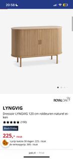 Dressoir eiken Jysk Lyngvig, Ophalen, Zo goed als nieuw, 25 tot 50 cm, 100 tot 150 cm