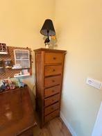 Massief houten ladekast 150cm hoog, Gebruikt, 5 laden of meer, 100 tot 150 cm, Kersenhout