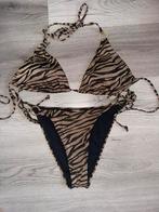 Gouden zebra bikini met glitters, Kleding | Dames, Badmode en Zwemkleding, Ophalen of Verzenden, Zo goed als nieuw, Bikini