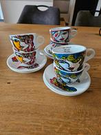 Josien Broeren kopjes en schoteltjes (6 stuks), Gebruikt, Keramiek, Ophalen of Verzenden, Overige stijlen