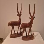 Houten gazelle hert beeld, Ophalen of Verzenden