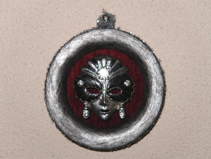 kleine wanddeco Venetië, ingelijst echt Venetiaans maskertje, Verzamelen, Overige Verzamelen, Zo goed als nieuw, Verzenden