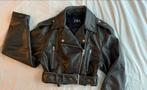 Zara Leren Jas Donkergroen - Maat S, Ophalen of Verzenden, Zo goed als nieuw, Jasje, Maat 36 (S)