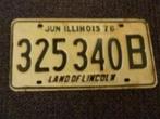 Kentekenplaat licenseplate Illinois 1976 USA, Verzamelen, Automerken, Motoren en Formule 1, Verzenden, Gebruikt, Auto's