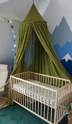 Groene baby klamboe met stang wit, Kinderen en Baby's, Ophalen, Klamboe