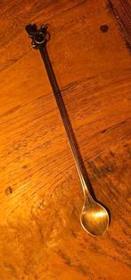 Geboorte lepel sorbet koffielepel kinderwagen verzilverd, Antiek en Kunst, Antiek | Bestek, Ophalen of Verzenden