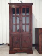 Prachtige koloniale vitrinekast. Levering mogelijk., Huis en Inrichting, Ophalen, 50 tot 100 cm, 150 tot 200 cm, 25 tot 50 cm