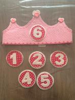 Verjaardagskroon meisje tm 6 jaar, Ophalen of Verzenden, Gebruikt, Versiering, Verjaardag